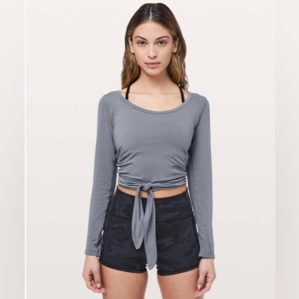 Lululemon Its a Tie Cropped Long Sleeve, Size 2